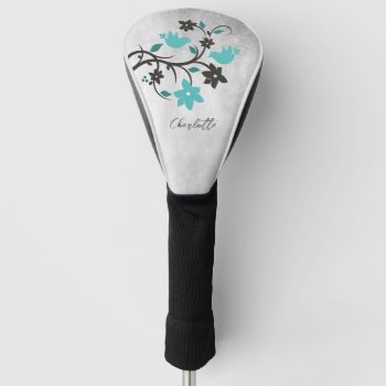 Teal Lovebirds Golf Head Cover by Superstarbing at Zazzle