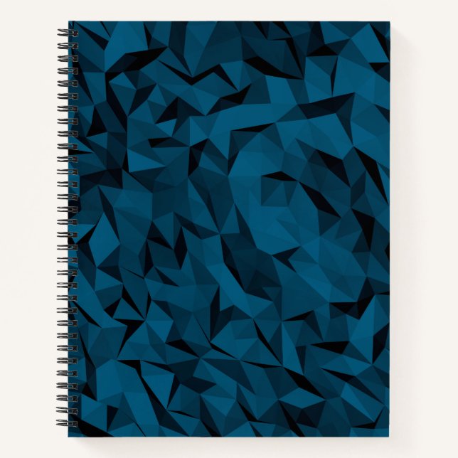 Teal Low-Poly Bullet Journal / Lined Notebook (Front)