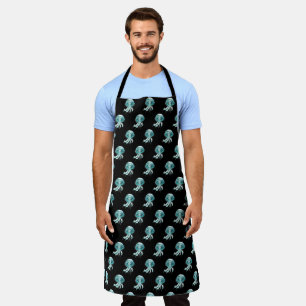 Teal Luminescent Jellyfish Apron