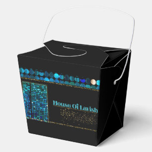 Teal Luxe Mosaic Luxury Black Corporate Favor Boxe Boxes