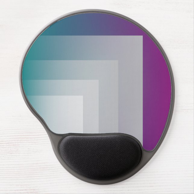Teal magenta gray gel mouse pad (Front)