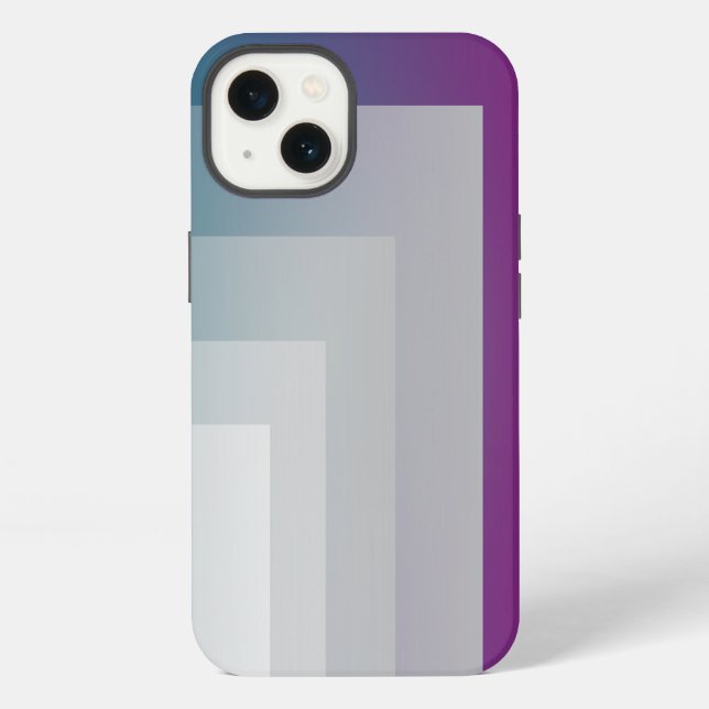 Teal magenta gray iphone case (Back)