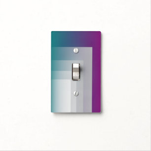 Teal magenta gray light switch cover