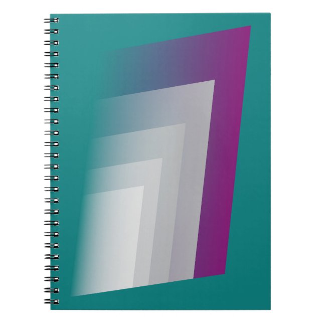 Teal magenta gray notebook (Front)