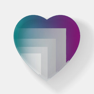 Teal magenta gray paperweight