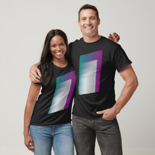 Teal magenta gray T-Shirt