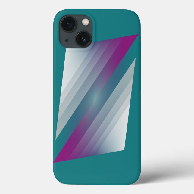 Teal magenta gray triangles Case-Mate iPhone case (Back)