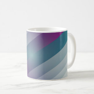 Teal magenta gray triangles coffee mug