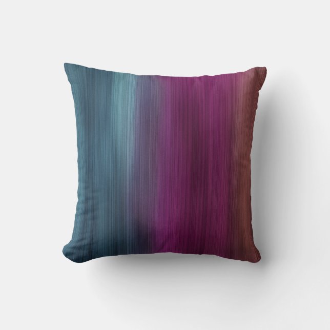 Teal Magenta Sienna Modern Throw Pillow (Front)