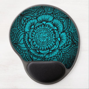 Teal Mandala Gel Mousepad