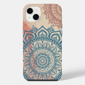 Teal Mandala iPhone 14 Plus Case