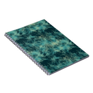 Teal Marble Abstract Notebook