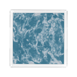 Teal Marble Acrylic Tray