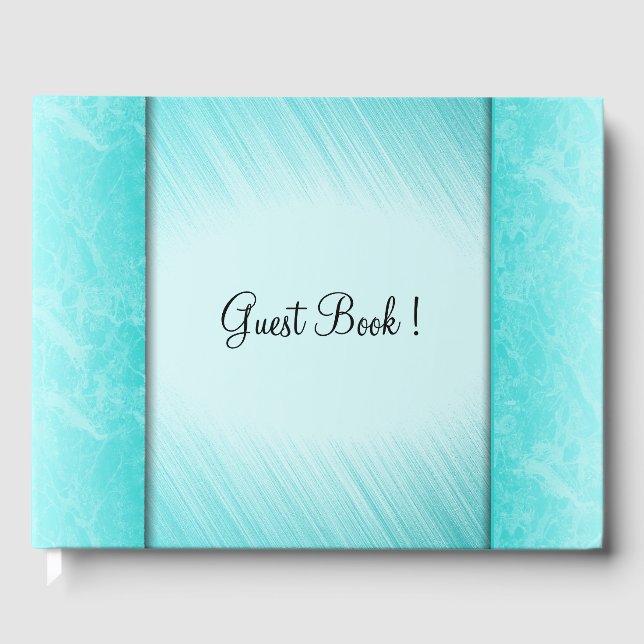 Teal Marble Columns Guest Book (Front)
