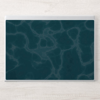 Teal marble HP laptop skin