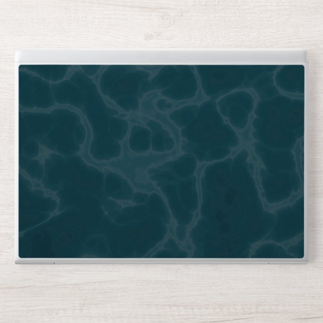 Teal marble HP laptop skin (Front)