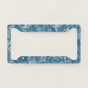 Teal Marble License Plate Frame