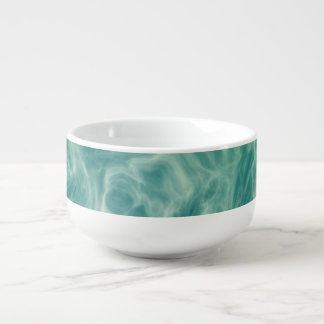 Teal Marble Soup Mug