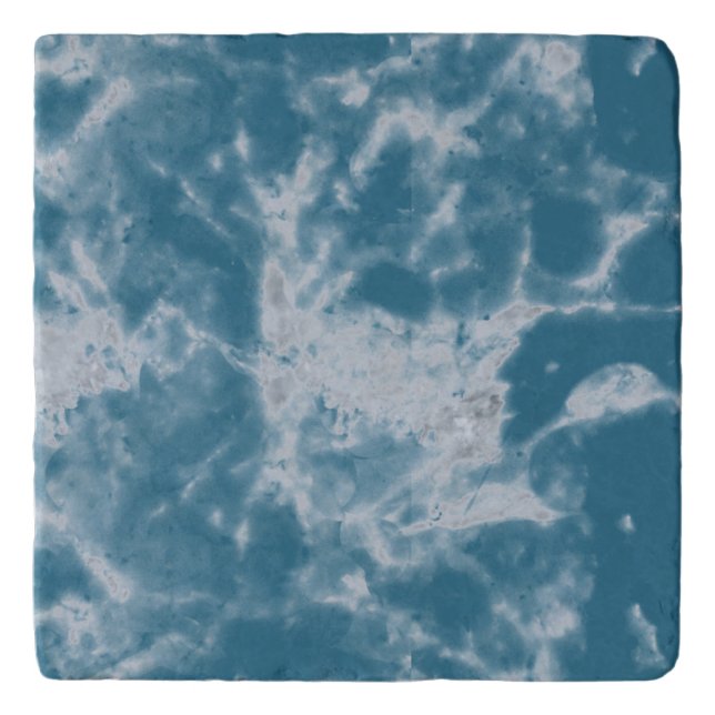 Teal Marble Trivet (Front)