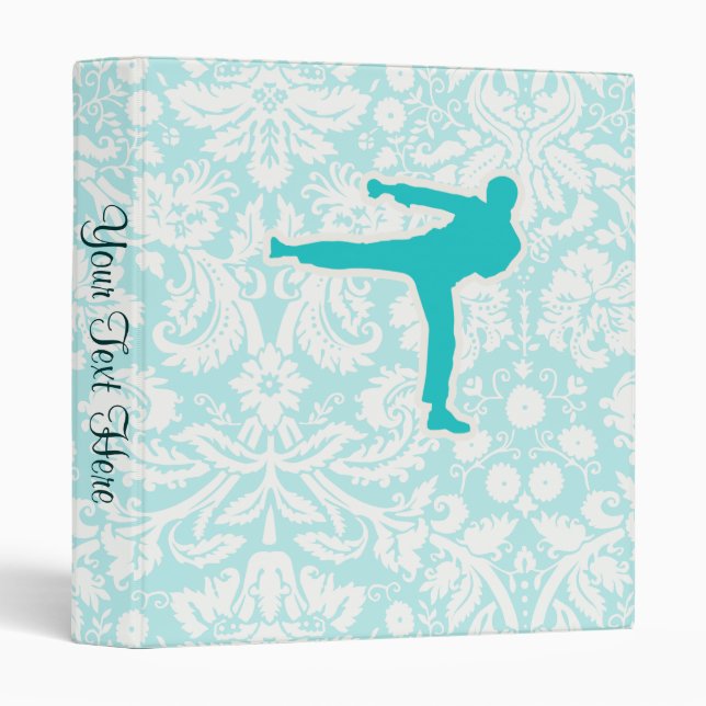 Teal Martial Arts 3 Ring Binder (Front/Spine)