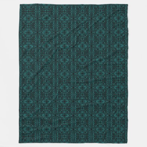 Teal Maze by Mark Edward Westerfield Postcard Thro Fleece Blanket