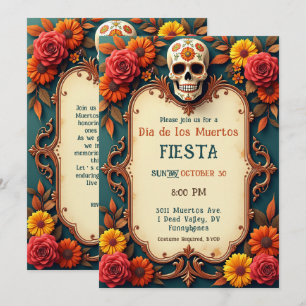 💀🎉 Teal Me the Afterlife Party Invitation