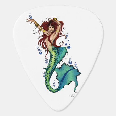 Teal Mermaid Guitar Pick
