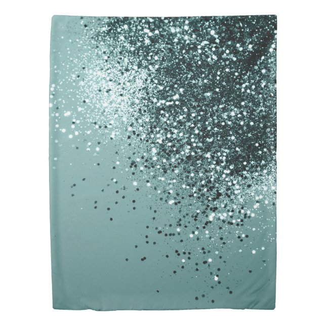 Teal Mermaid Ocean Glitter #1 #shiny #decor Duvet Cover (Front)