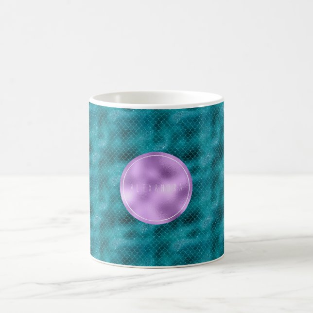 Teal Mermaid Sparkle Color Morph Mug (Center)