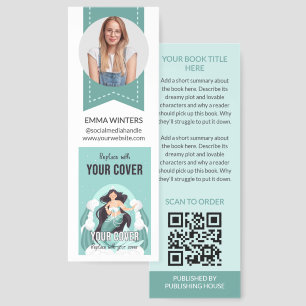 Teal Middle Grade Book Cover About the Author Bookmarks