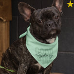 Teal Minimalist Good Girl Custom Name Pet Bandana<br><div class="desc">All you want is to add a pop of color to your dog's vibe, and this bandana is a perfect soft shade of teal, her favorite color! In a modern minimalist aesthetic, the words 'GOOD GIRL' are in the background and her name is written in a pretty script across the...</div>