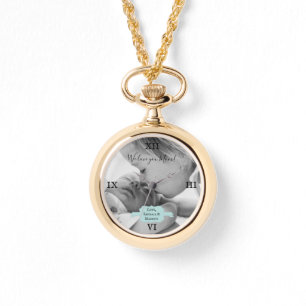 Teal Minimalist Photo Mother's Day Watch