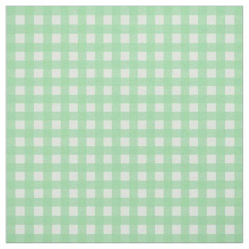 Teal Mint Gingham Plaid Checkered Pattern Fabric