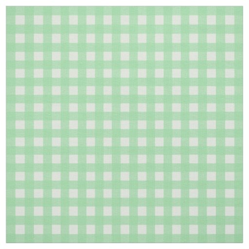 Teal Mint Gingham Plaid Checkered Pattern Fabric