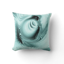 Teal Mint Green Abstract Modern Throw Pillow