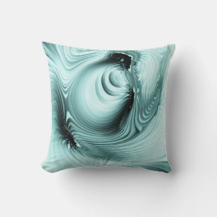 Teal Mint Green Abstract Modern Throw Pillow