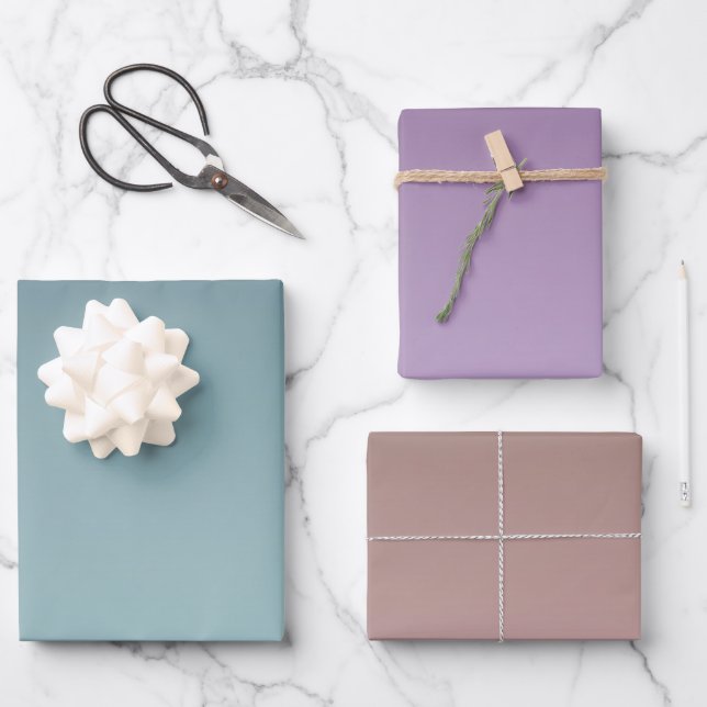 Teal Mint Ombre Wrapping Paper Sheets (Front)