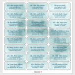 Teal Mint Watercolor Script Guest Address Labels<br><div class="desc">Teal Mint Green Watercolor Script Guest Address Labels for weddings, baby shower, party, or events - guest address labels make sending out your invitations or cards a breeze! This beautiful and elegant design features a pretty watercolor texture background and a script font paired with a sans serif font. Perfect for...</div>