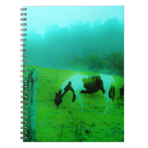 Teal mist Reto colored painted pony Horse Notebook