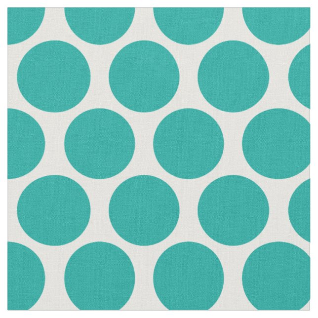 Teal Mod Dots Fabric (Close Up)