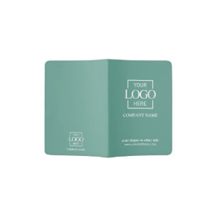 Teal Modern Custom Professional Business Travel Passport Holder