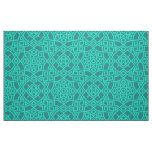 Teal Modern Mosaic Geometric Pattern Fabric