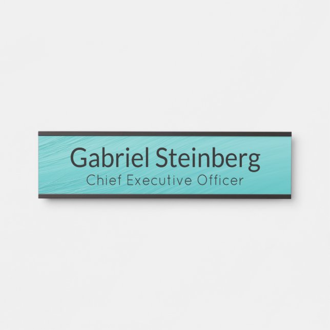 Teal Modern Professional Office Door Sign (Front)