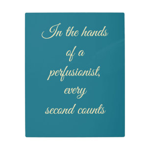 Teal Modern Sans Serif Trust Perfusionist Graphics Metal Print