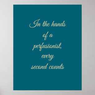 Teal Modern Sans Serif Trust Perfusionist Graphics Poster