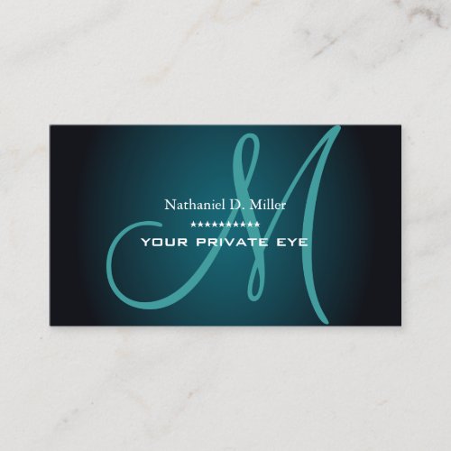 Customize this monogram business card