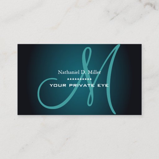 Customizable Customize this monogram business card