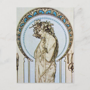 Teal Moon Goddess Postcard