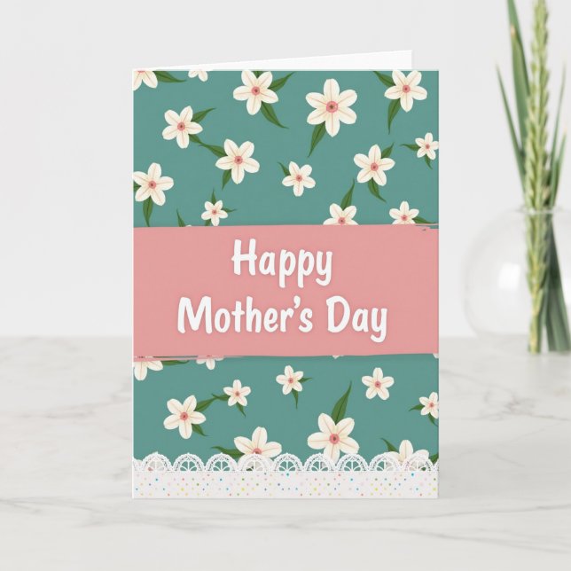 Teal Mothers Day Card (Front)