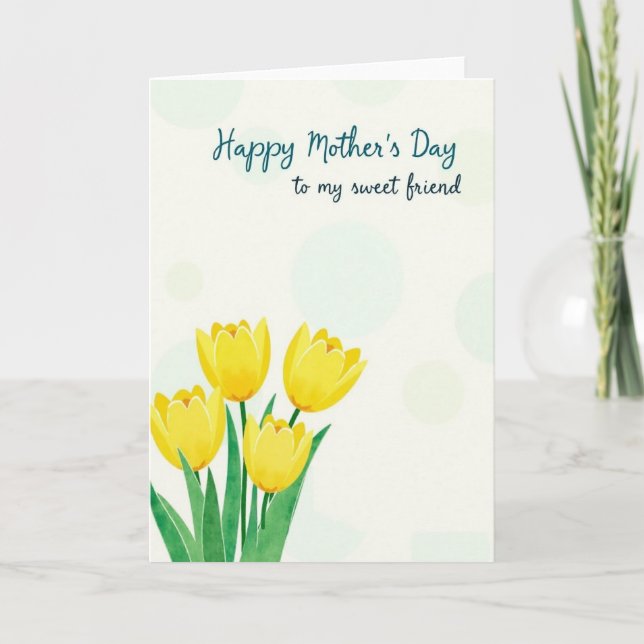 Teal Mothers Day Friend Card (Front)